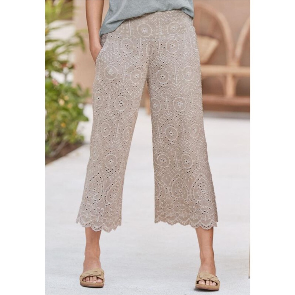Sundance Tan Ankle Cropped Pants